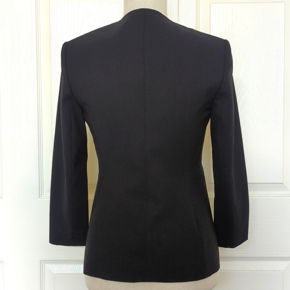 Theory Lindrayia B Admiral Crepe Women's Black Blazer Jacket - Picture 7 of 10